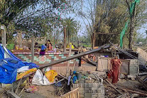 Aftermath of storm in Jalpaiguri