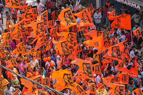 Hanuman Jayanti procession at Delhi's Jahangirpuri