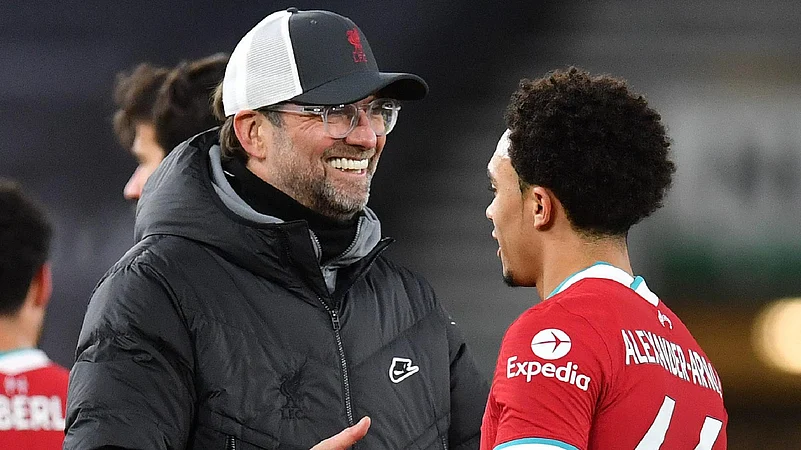 Trent Alexander-Arnold, Jurgen Klopp, Liverpool, Paul Ellis/PA Photo