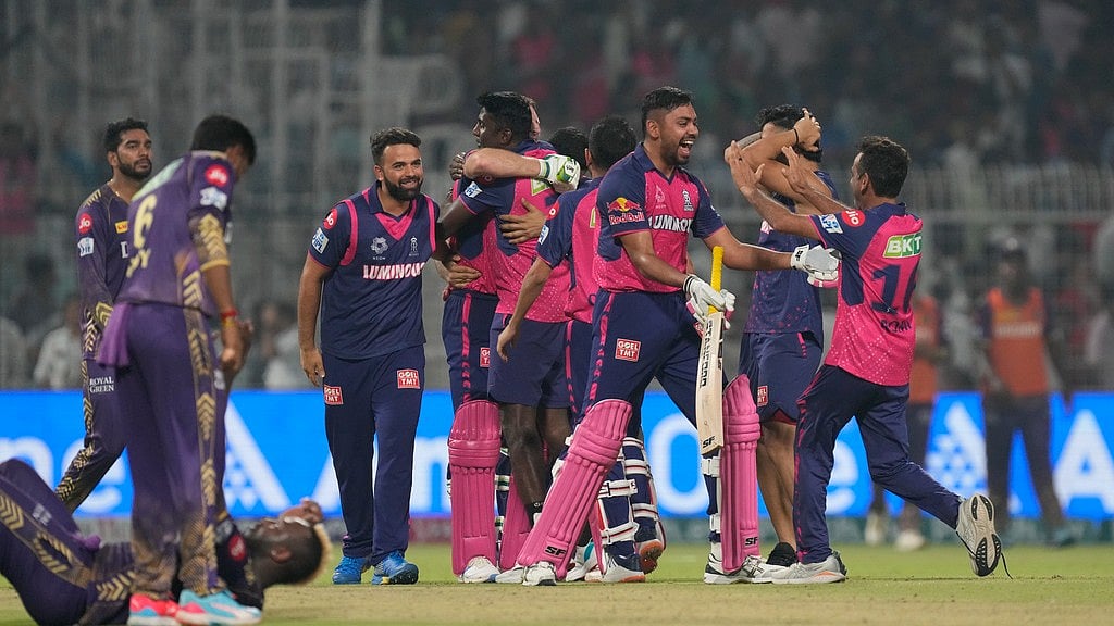 KKR vs RR, IPL 2024: Action from match 31 of Indian Premier League 2024 between Kolkata Knight Riders and Rajasthan Royals at Eden Gardens on Tuesday (April 16). - AP/Bikas Das