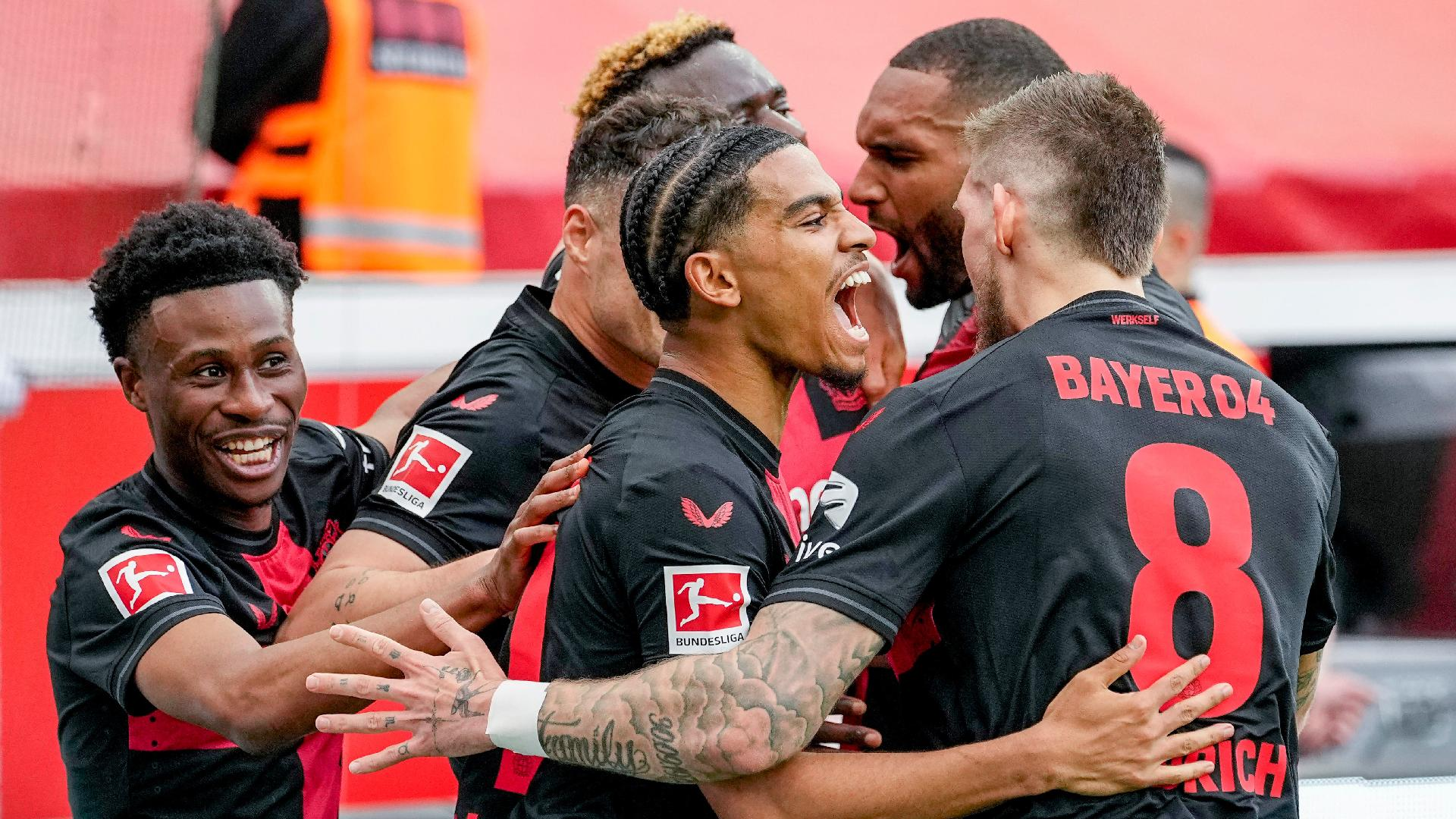 Bayer Leverkusen celebrate the title as they beat Werder Bremen. - Martin Meissner/AP