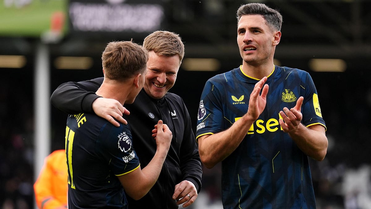 (John Walton/PA) : Eddie Howe’s Newcastle beat Fulham. 