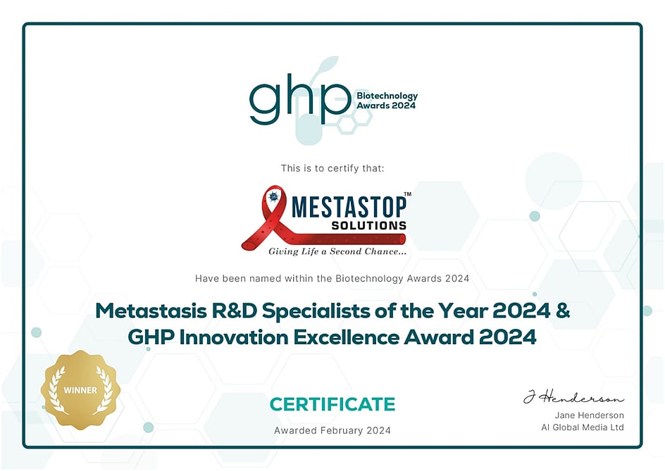 Mestastop Solutions Receives Global Health And Pharma Awards