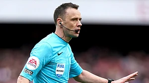 John Walton/PA : Stuart Attwell will be on VAR duty at this summer’s Euros.
