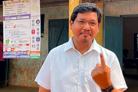 LS Polls 1st Phase: Conrad Sangma votes