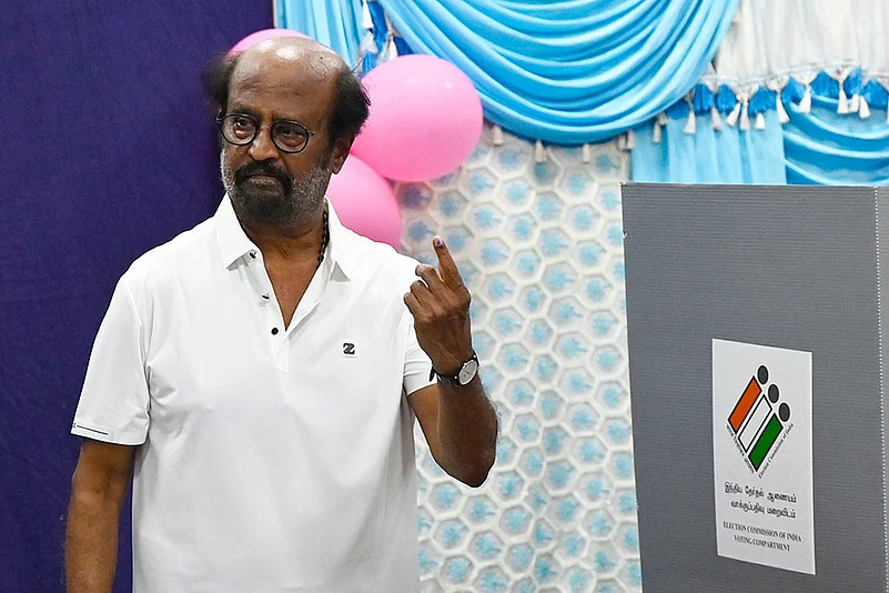 LS Polls 1st Phase: Rajinikanth votes