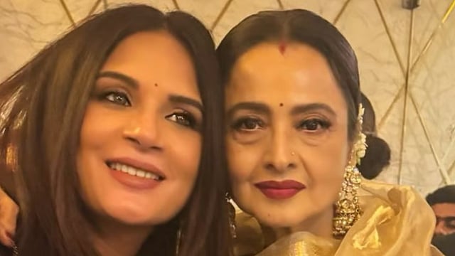 Rekha Blesses Mom-To-Be Richa Chadha, Gives Her Baby Bump A Kiss
