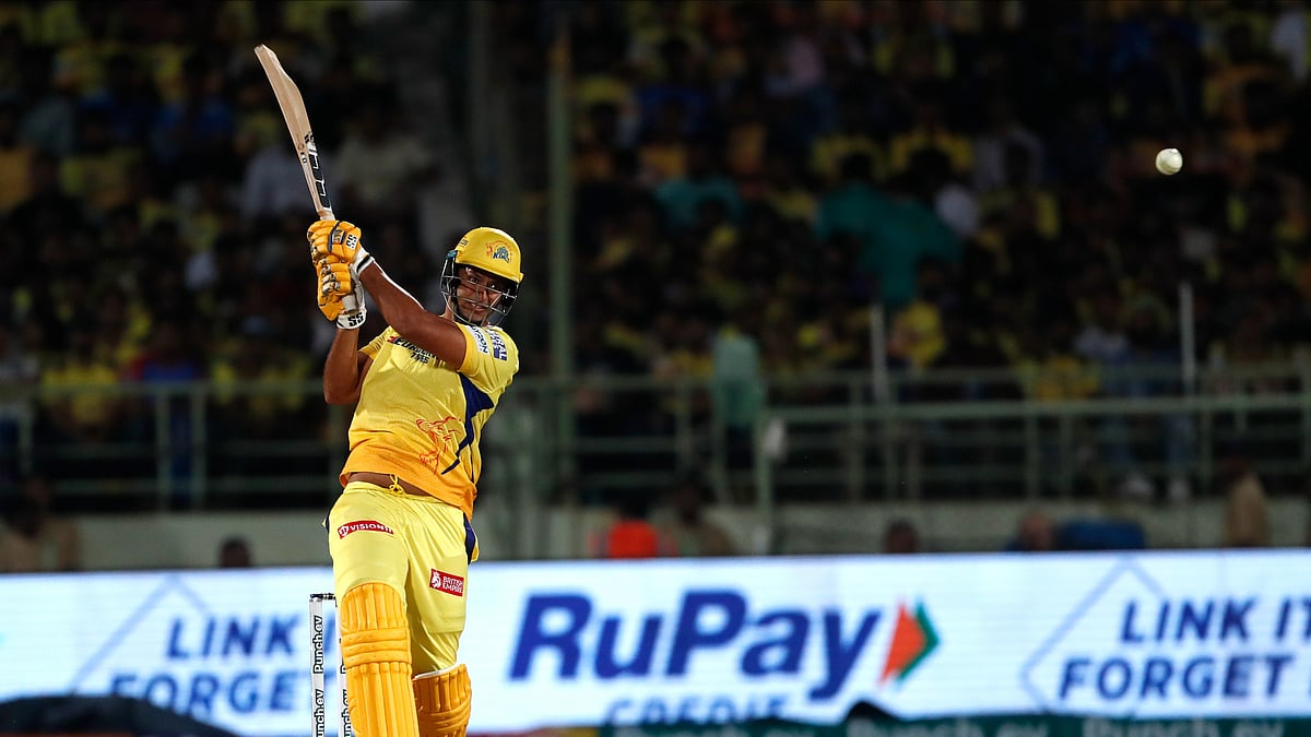 Chennai Super Kings' Shivam Dube plays a shot during the Indian Premier League cricket match between Delhi Capitals and Chennai Super Kings in Visakhapatnam. - AP Photo/Surjeet Yadav
