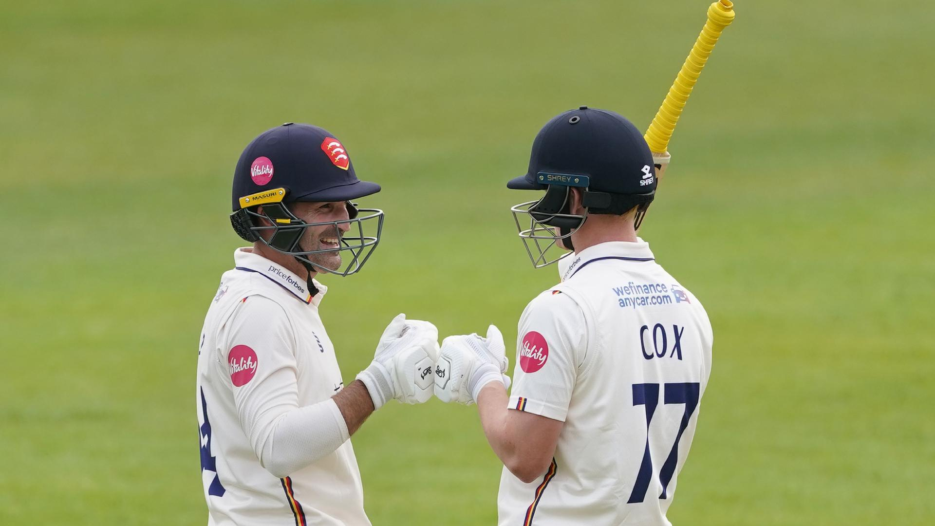 Joe Giddens/PA : Jordan Cox and Dean Elgar, left, helped Essex to victory.