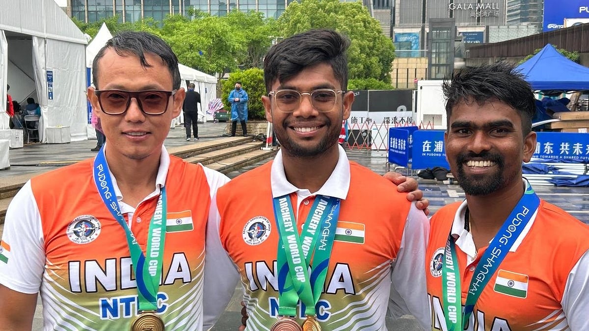 India win recurve gold, Archery World Cup Stage 1, April 28, 2024, Shanghai, SAI Twitter photo