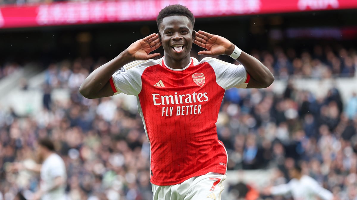 Bukayo Saka netted Arsenal's second as they claimed derby victory - null