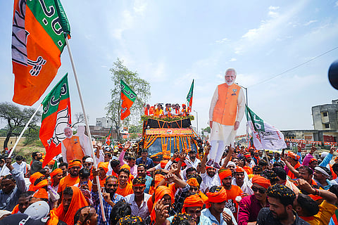 Smriti Irani's nomination filing procession