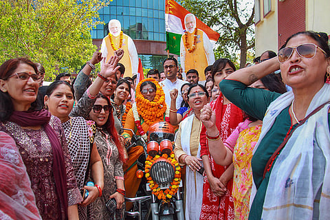 Rajalaxmi Manda campaigns in Haryana