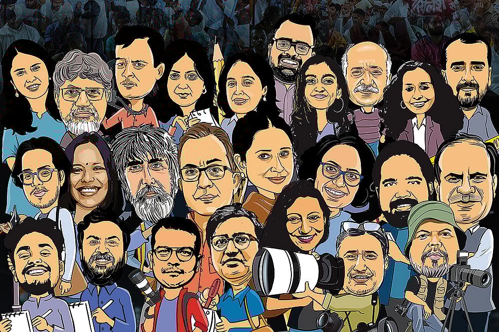 Illustration: Saahil : TOP ROW (From left to right): Sharmita Kar, Sandipan Chatterjee, Suresh Kumar Pandey, Swati Subhedar, Vineetha Mokkil, Iqbal Abhimanyu, Anisha Reddy, Naseer Ganai, Shweta Desai, Md Asghar Khan

MIDDLE ROW (From left to right): Vikram Raj, Divya Tiwari, Romana Manpreet, Satish Padmanabhan, Chinki Sinha, Shahina K K, Abhik Bhattacharya, Ashwani Sharma

BOTTOM ROW (From left to right): Agnideb Bandyopadhyay, Tanul Thakur, Vikram Sharma, Snigdhendu Bhattacharya, Rakhi Bose, Tribhuvan Tiwari, Dinesh Parab