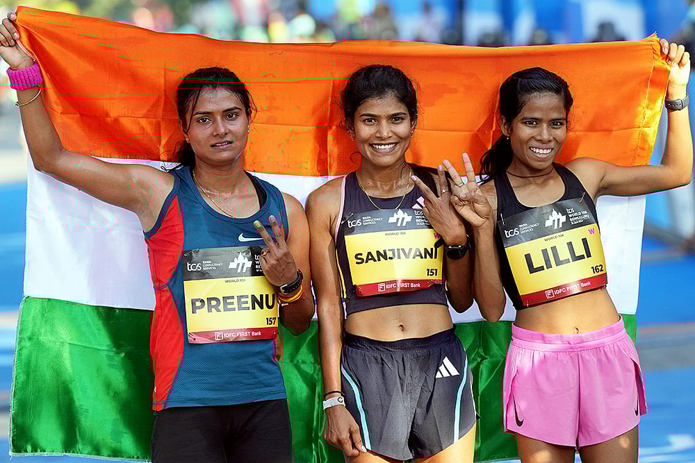 | Photo: PTI/Shailendra Bhojak : TCS World 10K in Bengaluru