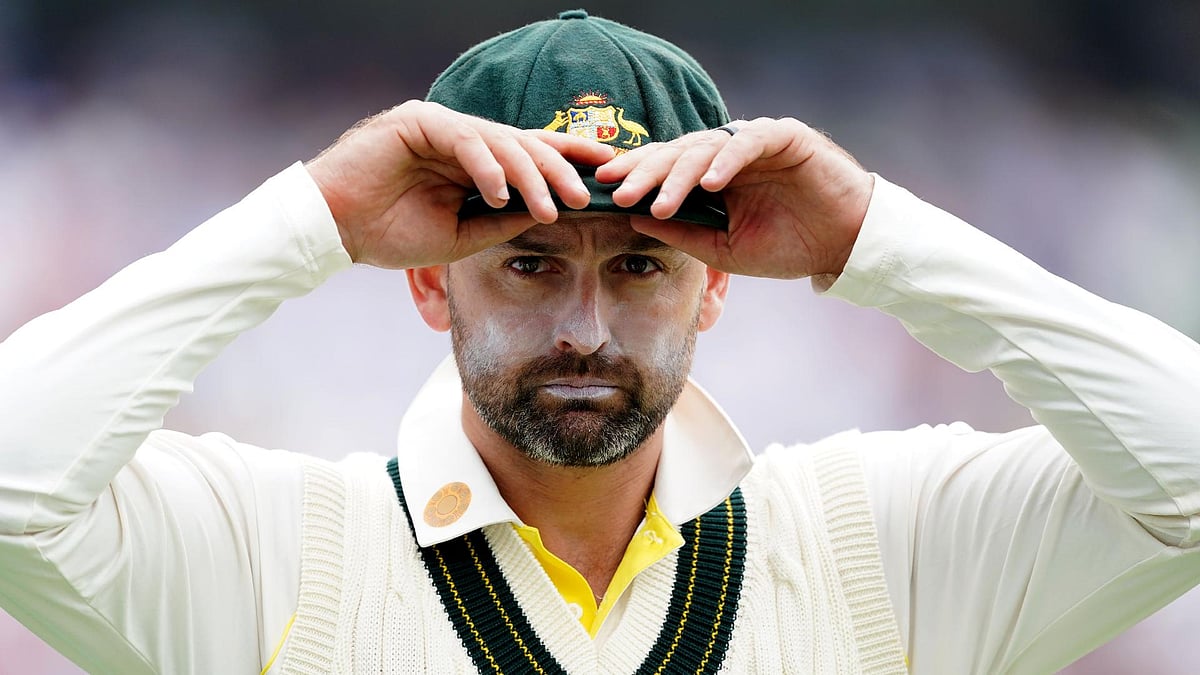 Nathan Lyon in Australian Test whites - (Mike Egerton/PA)
