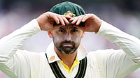 (Mike Egerton/PA)
 : Nathan Lyon in Australian Test whites