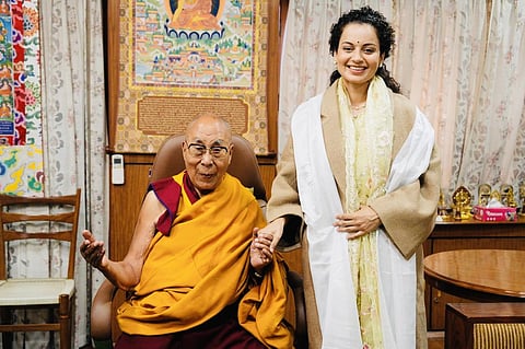 BJP's Kangana Ranaut with Dalai Lama |
