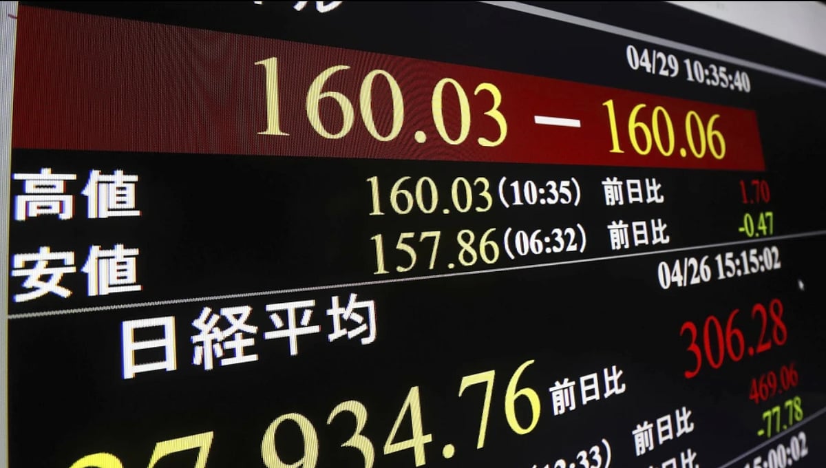 AP : Japanese yen has fallen to a 34-year low against the US dollar