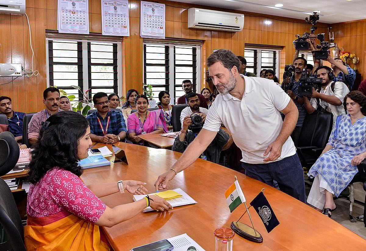 Rahul Gandhi filed his nomination for Wayanad LS seat. - -