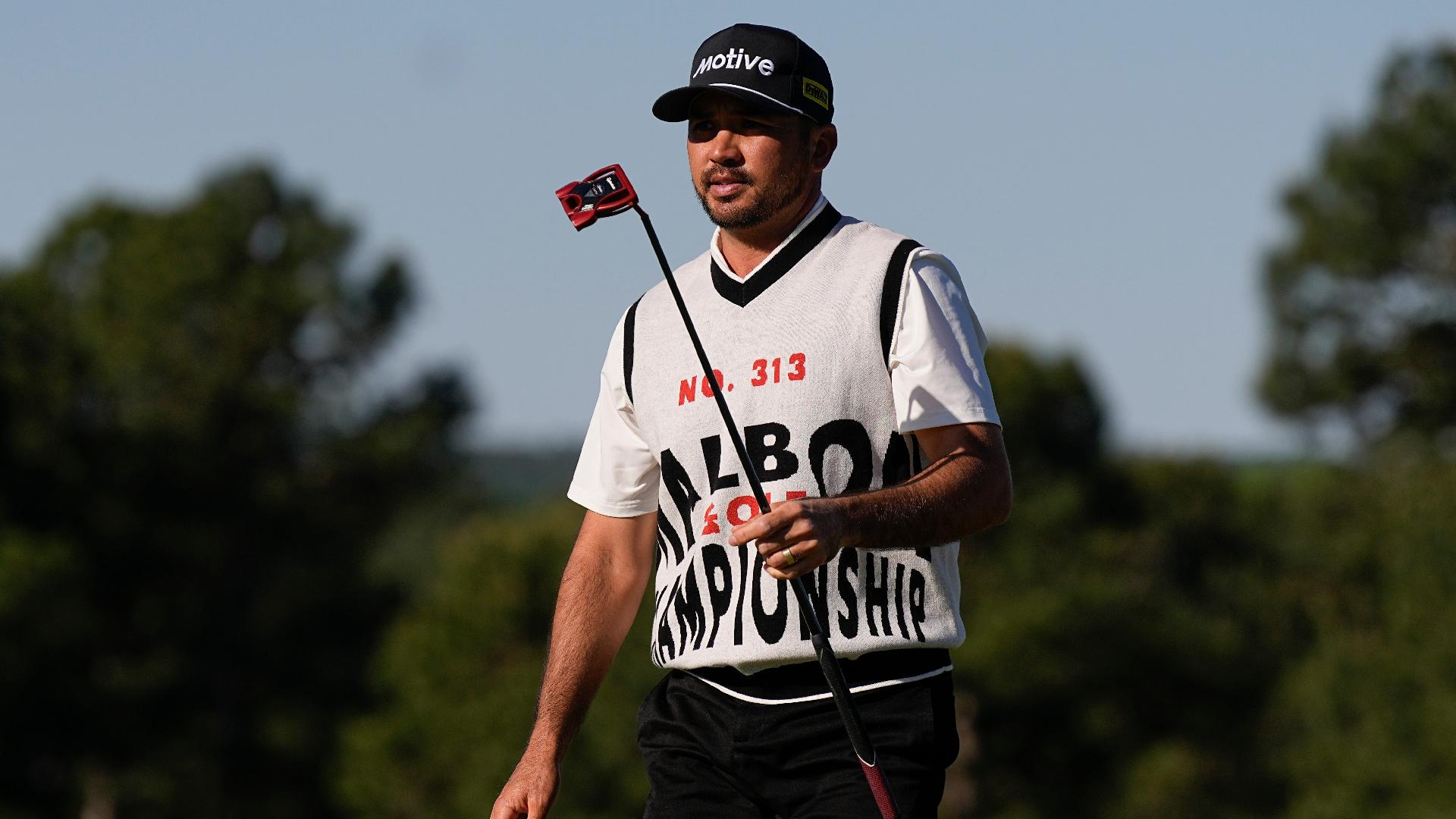 George Walker IV/AP : Jason Day wore the sleeveless jumper on the first day at Augusta.