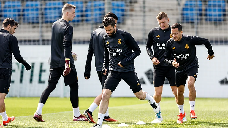 Real Madrid gearing up ahead of the Manchester City clash in the UEFA Champions League. - X | Real Madrid FC