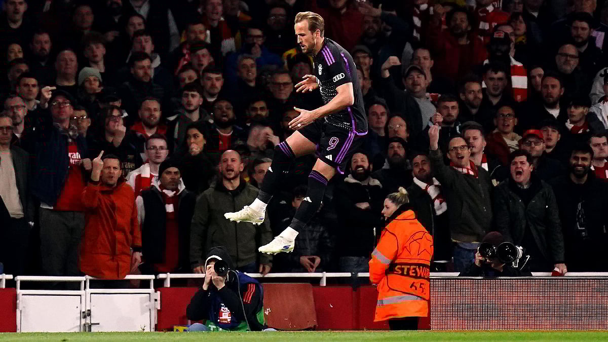 John Walton/PA : Harry Kane scored his customary goal against Arsenal but Bayern Munich had to settle for a draw.