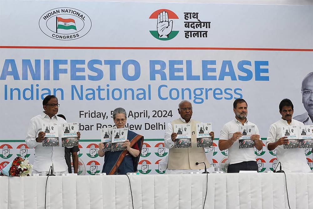 Photo: Suresh K Pandey/Outlook : Congress manifesto release
