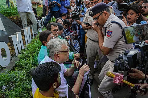 TMC protest outside Election Commission office