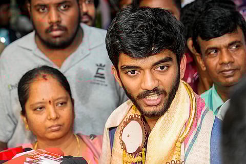 Grandmaster Gukesh at Chennai Airport