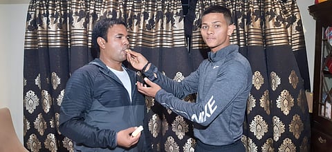 India international Yashasvi Jaiswal (right) celebrating a milestone with mentor Jwala Singh.