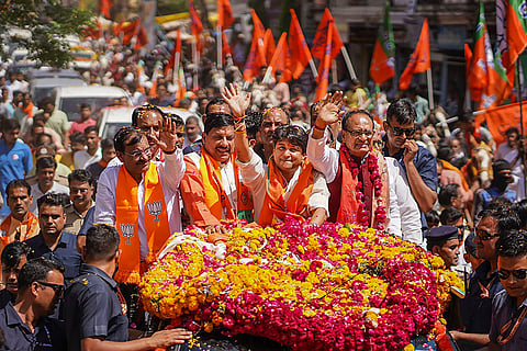 LS polls: Scindia's roadshow in Guna