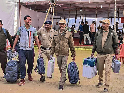 An EVM is an electronic device for recording votes