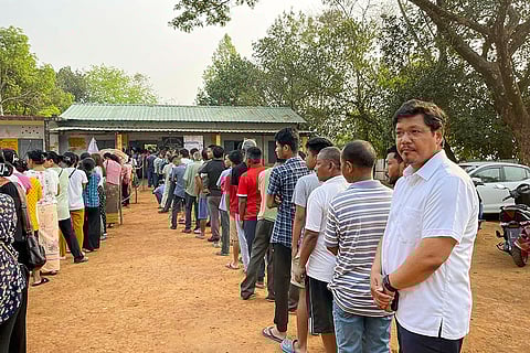 LS Polls 1st Phase: Conrad Sangma votes