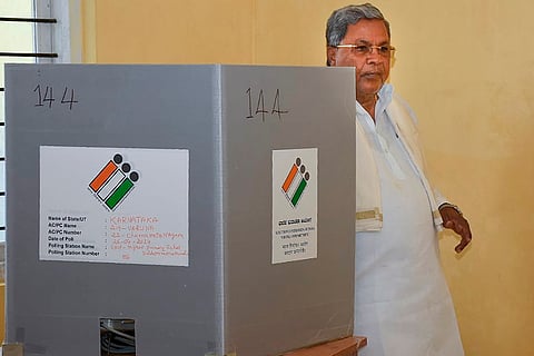 2nd phase of LS polls: Siddaramaiah votes