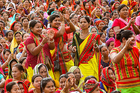 Manik Saha's rally in Agartala