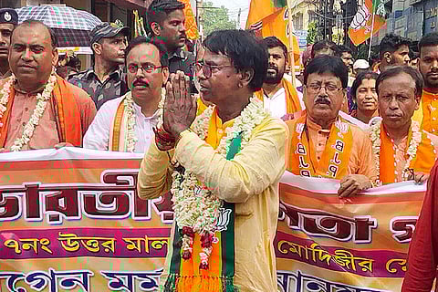 BJP candidate Khagen Murmu in Malda