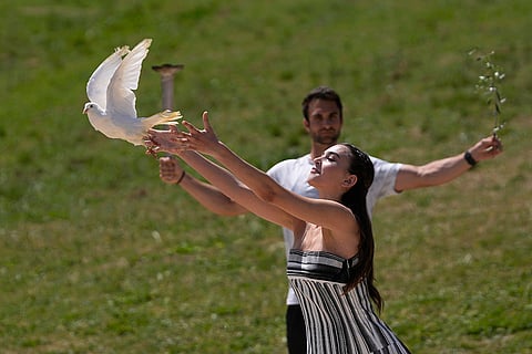 Greece Olympics Paris Flame Lighting