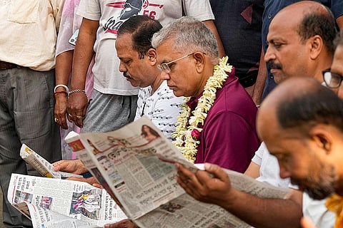 BJP candidate Dilip Ghosh campaigns at LS polls