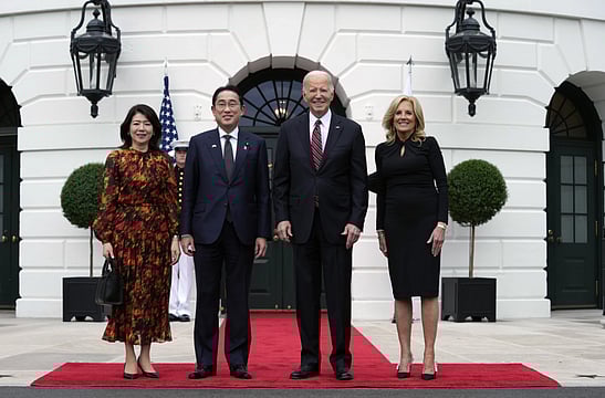 Biden And First Lady Welcome Japanese PM And His Wife At The White House