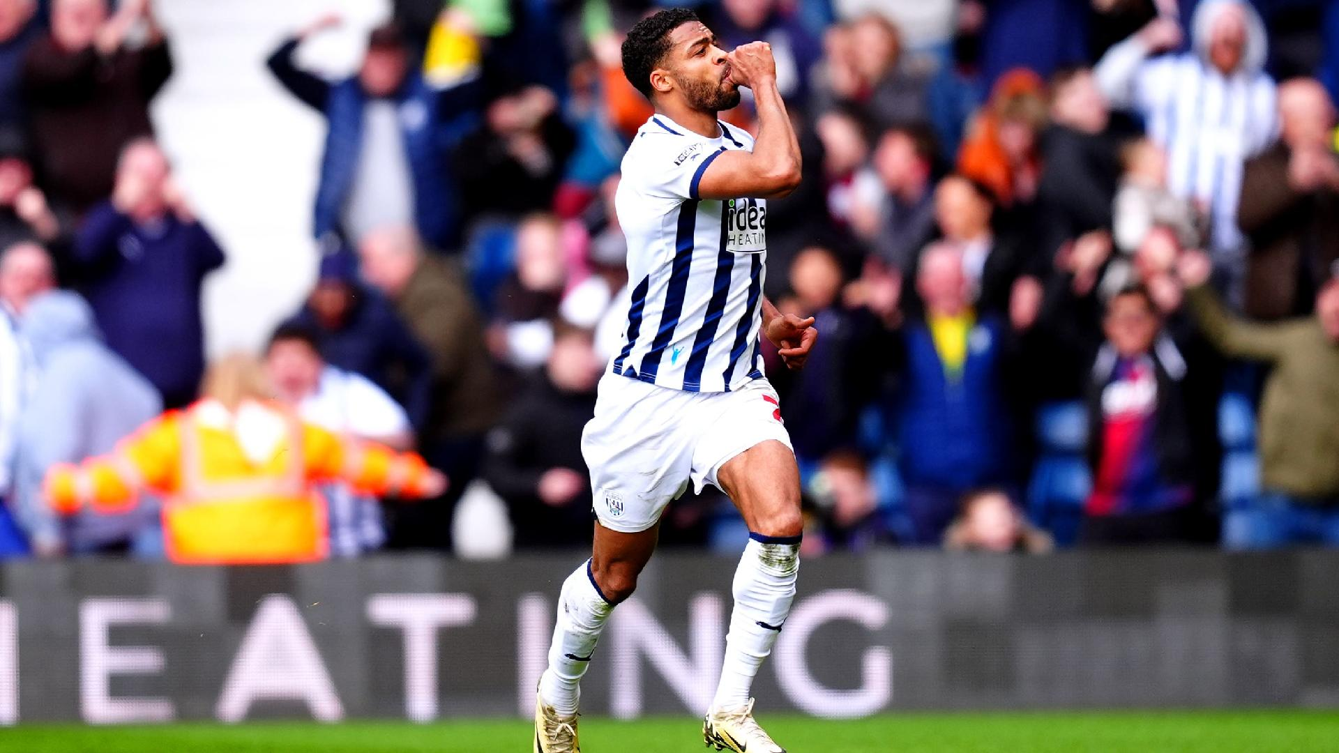 West Bromwich Albion’s Darnell Furlong celebrates scoring their side’s second goal against Watford at The Hawthorns. - null