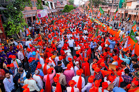 Amit Shah's road show in Jaipur