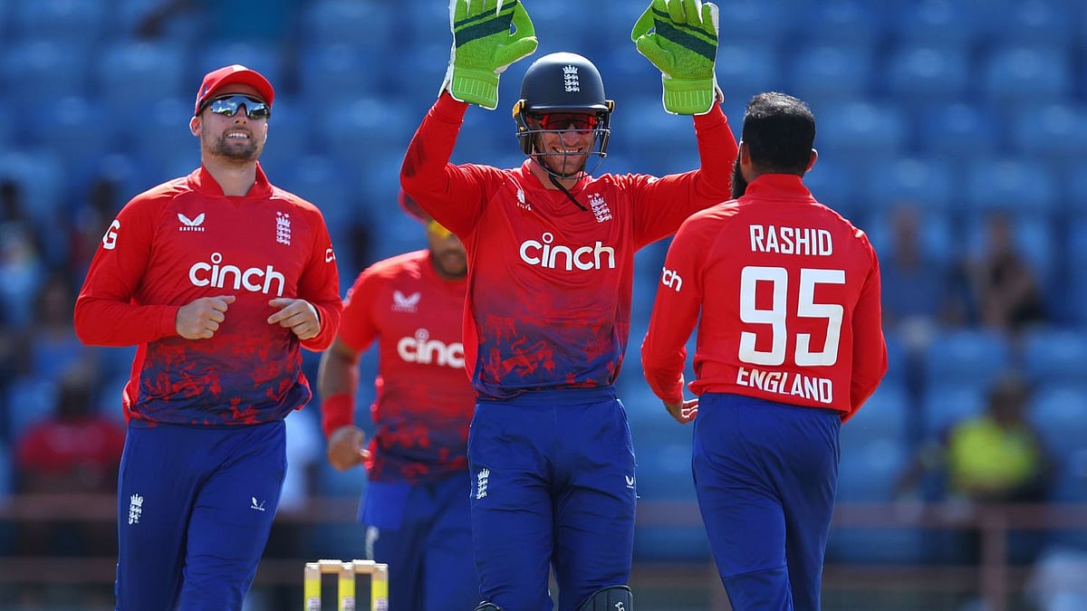 Adil Rashid (right) will spearhead England's spin bowling attack for the upcoming ICC T20 World Cup 2024.  - File/ICC