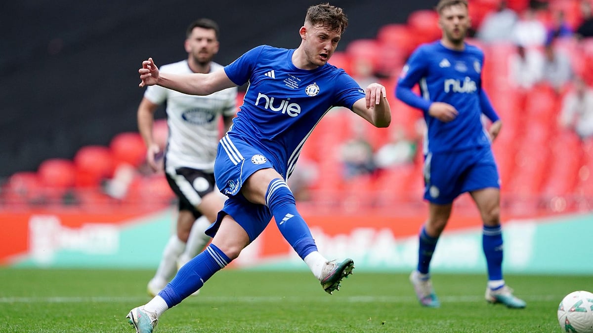 Rob Harker equalised at the death for Halifax. - Photo: Zac Goodwin/PA