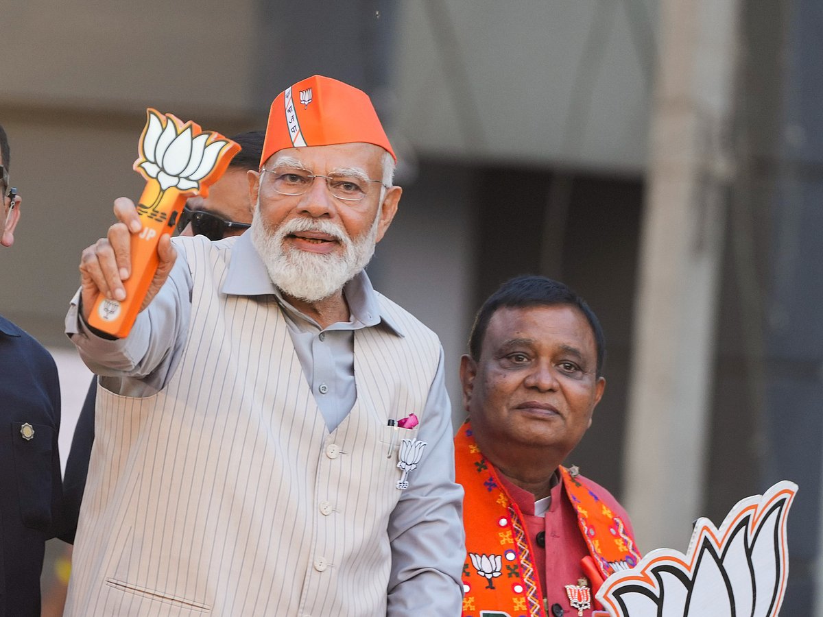 PTI : Prime Minister Narendra Modi during an election rally 