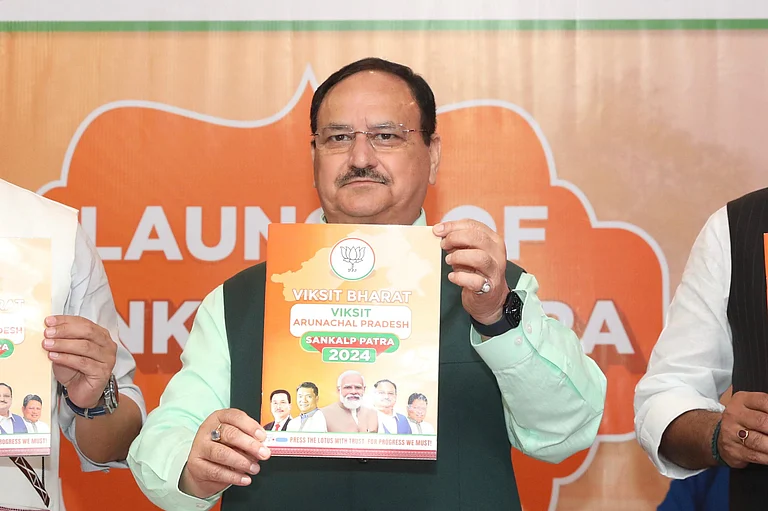 JP Nadda on Wednesday released the party manifesto for the April 19 simultaneous Lok Sabha and assembly elections in Arunachal Pradesh.
- X