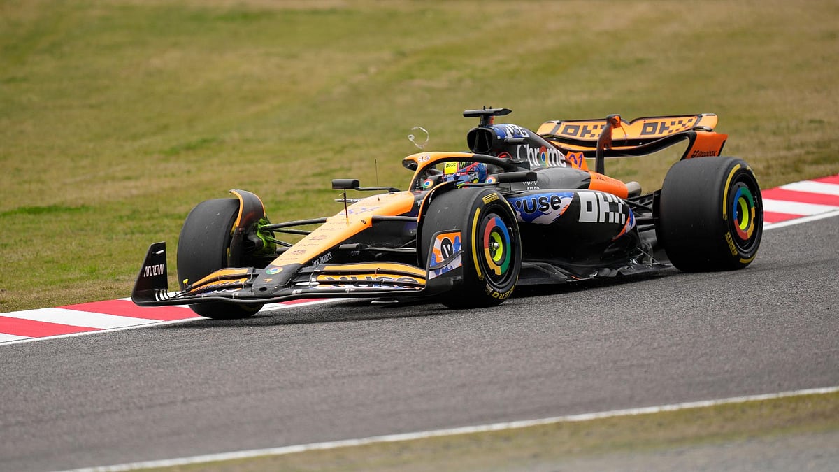 Hiro Komae/AP : McLaren driver Oscar Piastri was quickest in a rain-affected second practice session for the Japanese Grand Prix. 