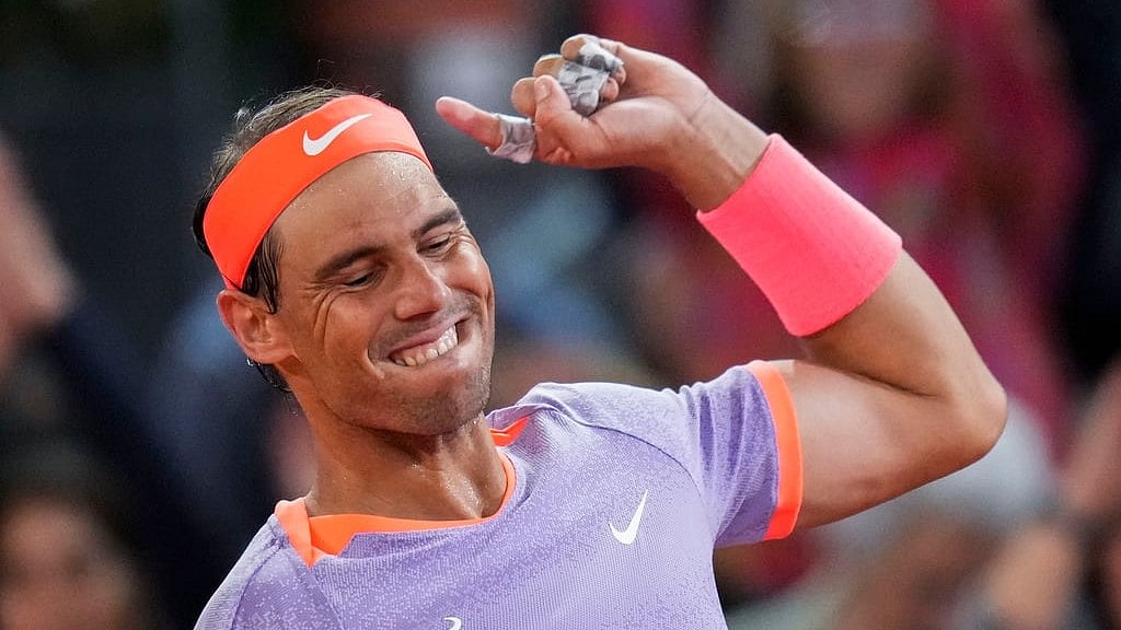 AP/Manu Fernandez : Rafael Nadal after winning his second round match at Madrid Open