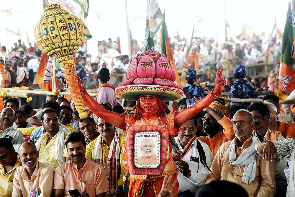 Photo: PTI : PM Modi's rally in Bihar
