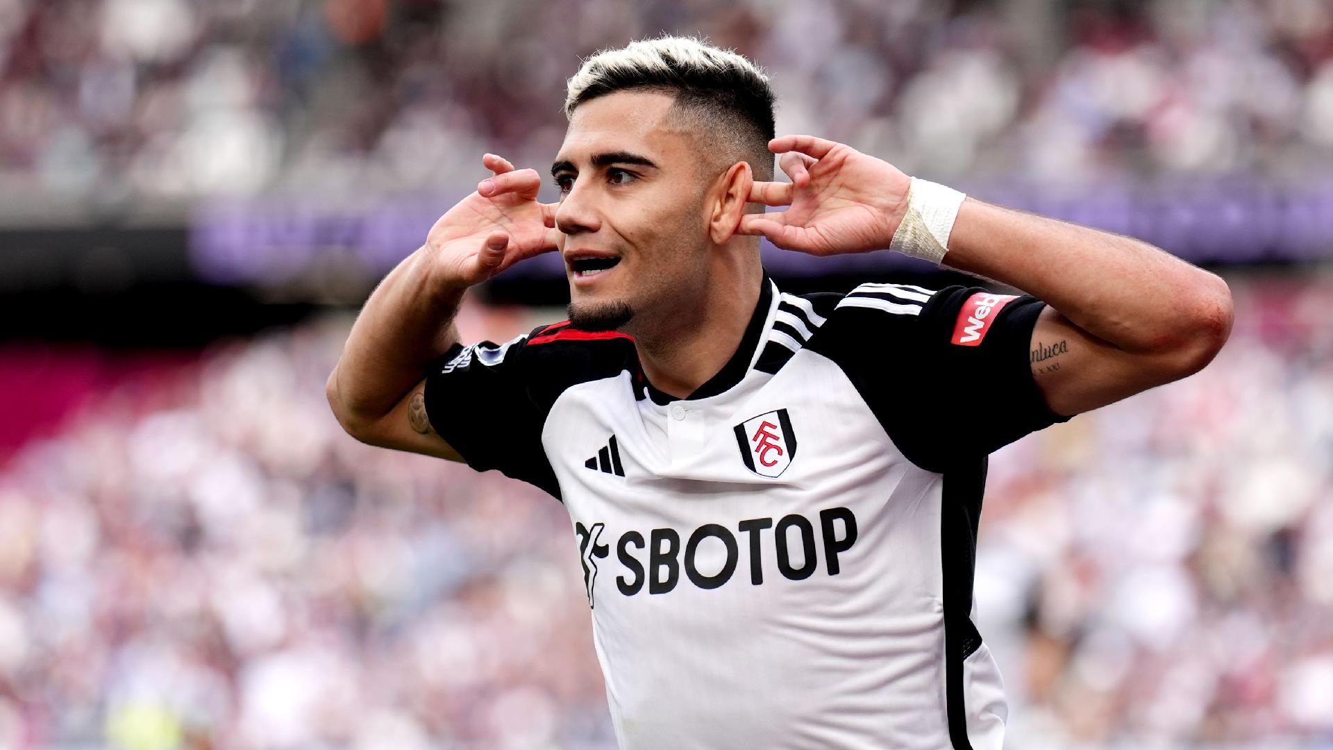 Andreas Pereira celebrates his second goal. - John Walton/PA